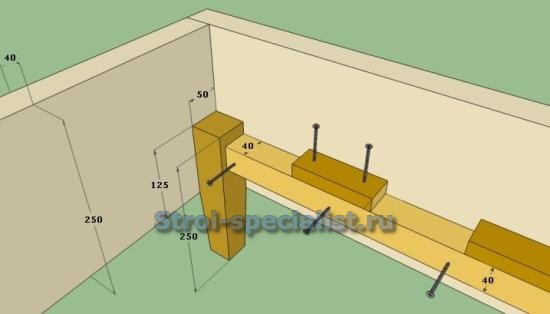 чертеж сборки основания кровати