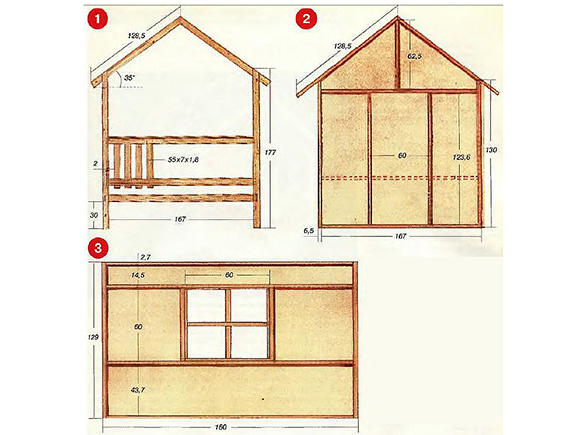 Чертеж детского коттеджа